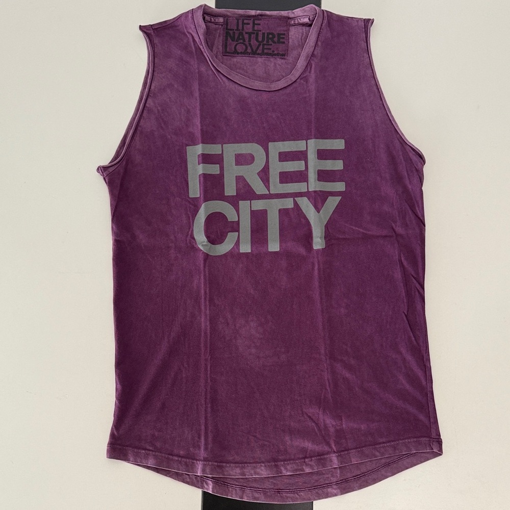 FREECITY / FREE CITY Purple Muscle Tank Top LIFE NATURE LOVE Size Small 1 / S